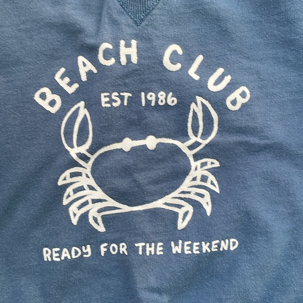 NWOT Beach Crab Weekend Sweatshirt - Picture 2 of 2
